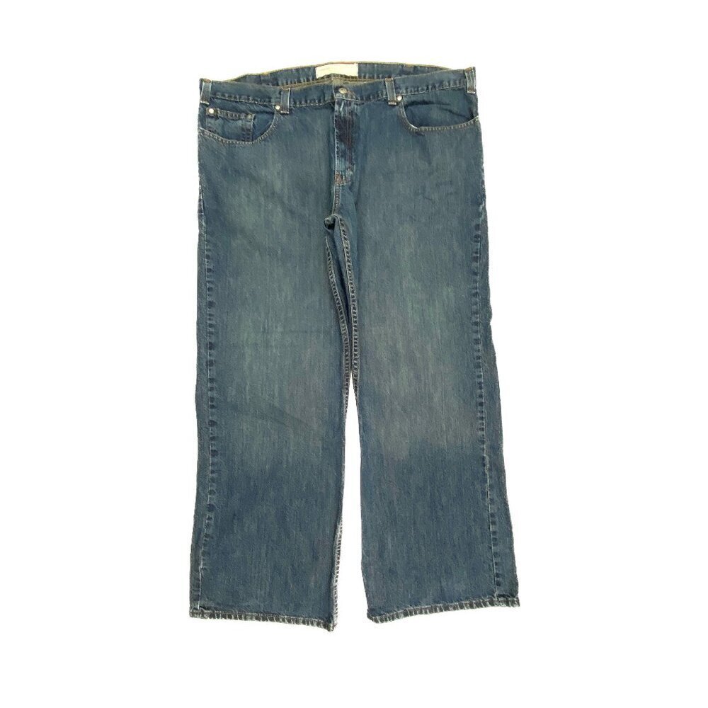 Perry Ellis Straight Leg Women's size 44x30 Dark Wash Blue Denim jeans